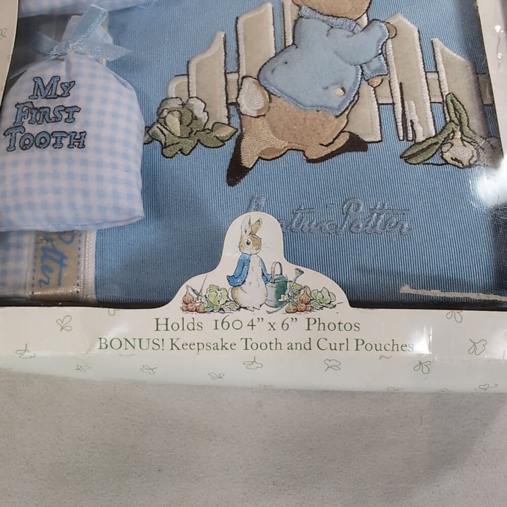 Beatrix Potter Photo Album Rabbit Baby's Blue 160 4"x6" Tooth Curl Pouch 2004 - Picture 6 of 9